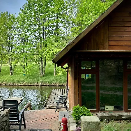 Lesna Z Prywatnym Stawem, Jezioro, Sauna Ferienhaus